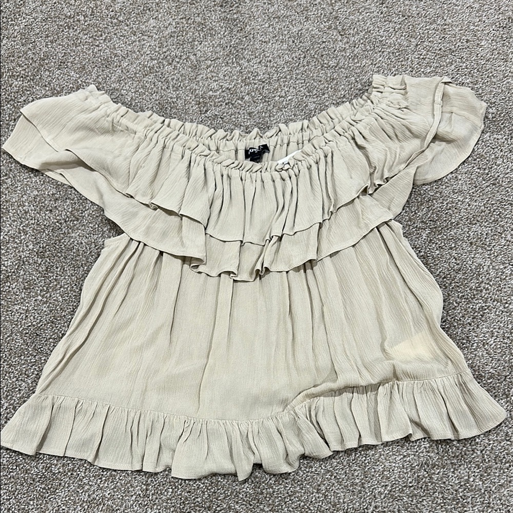 Express off the shoulder cropped shirt